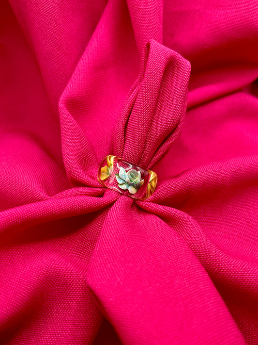 Blue rose ring