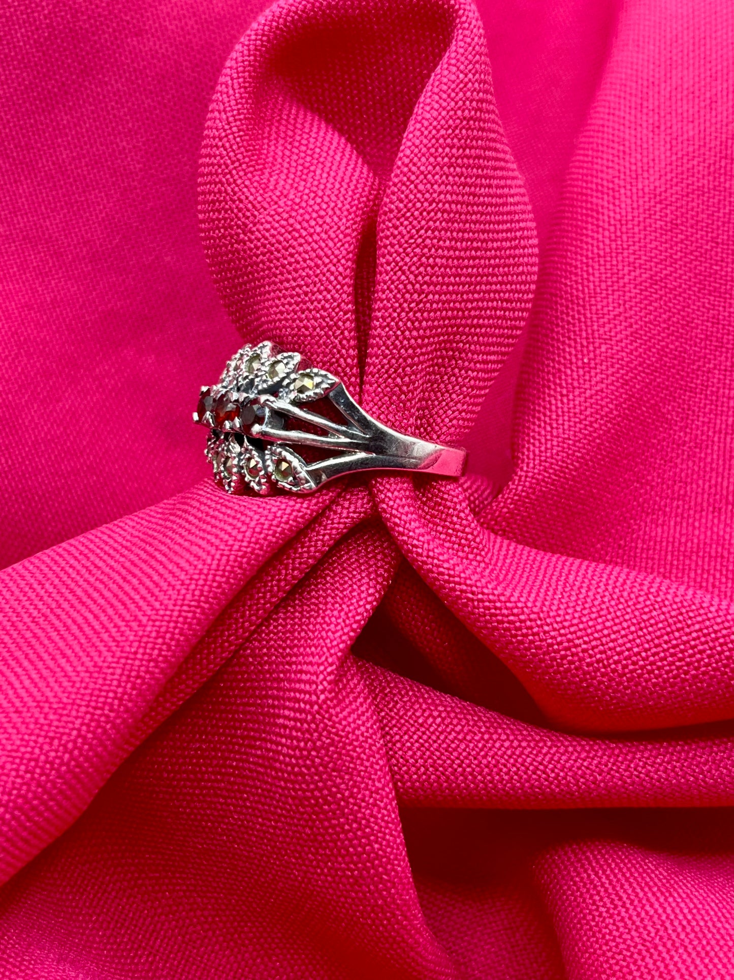Red crystals ring