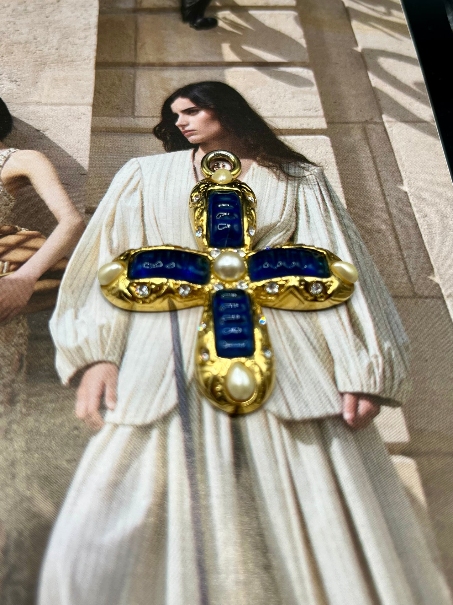Oversize cross pendant
