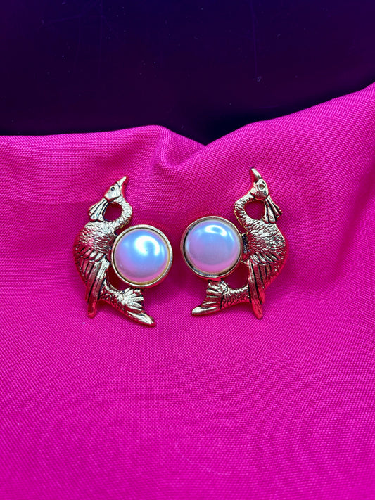 Peacock and Pearl clip