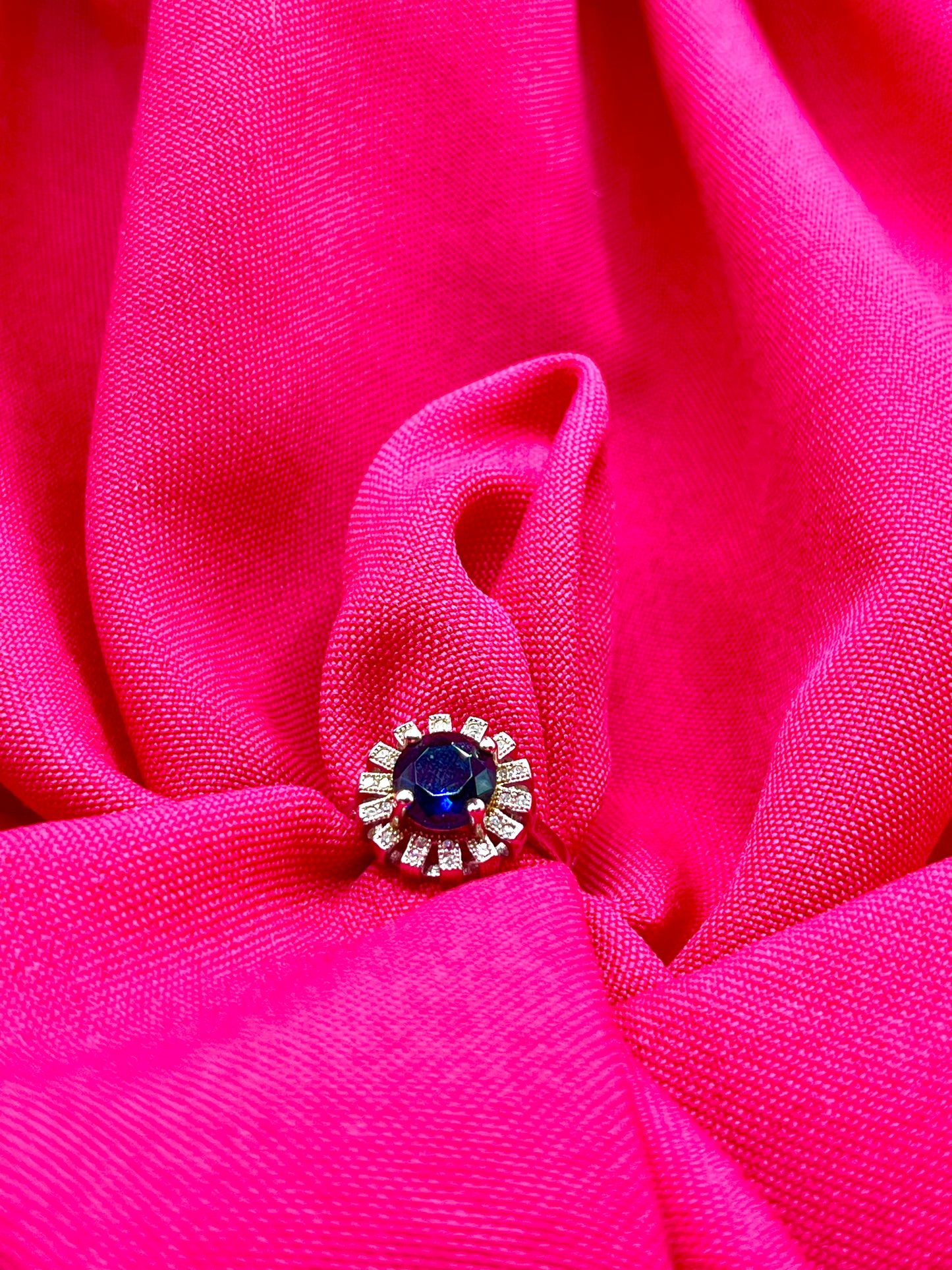 Blue flower ring