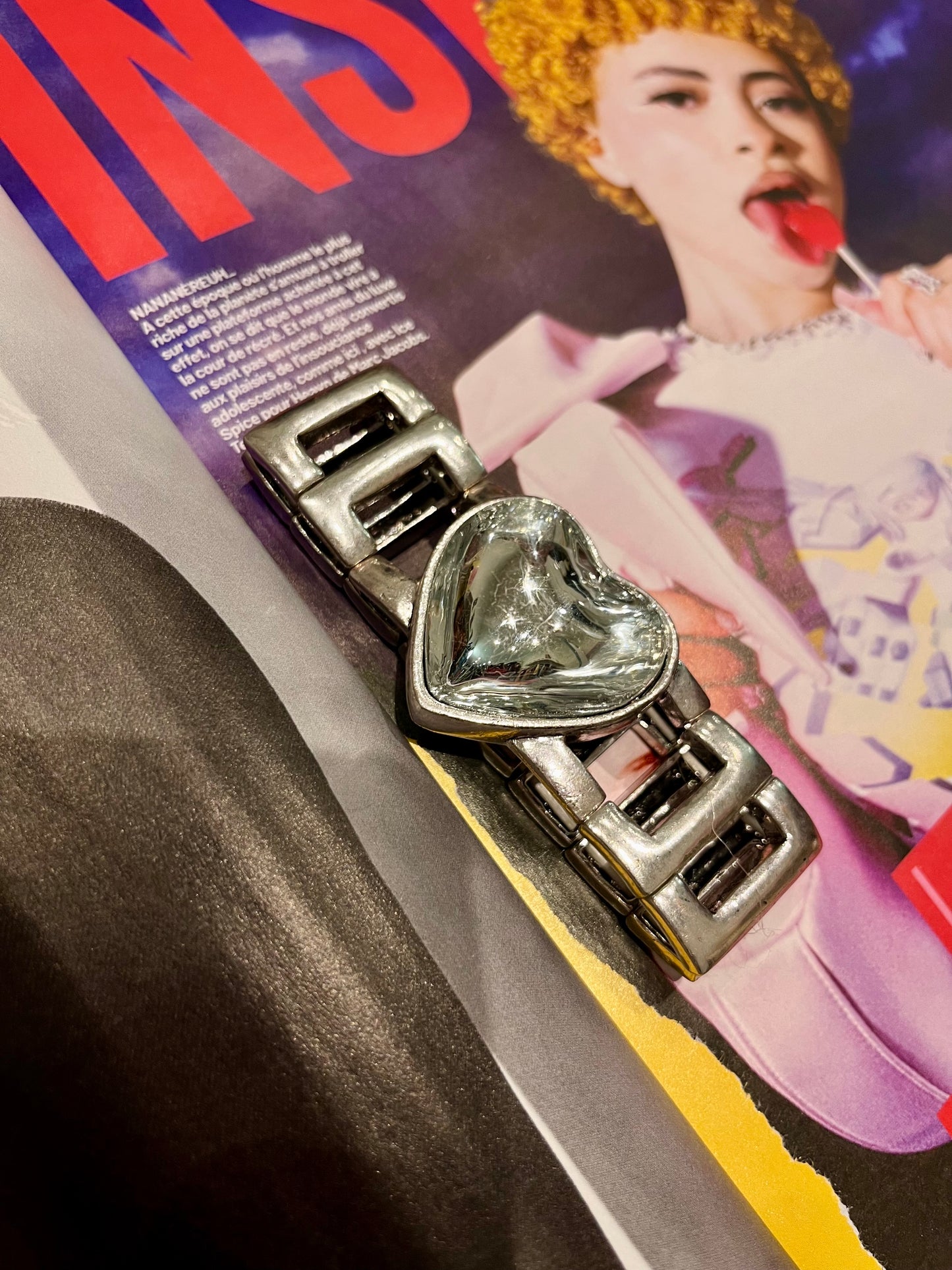 Oversize heart bracelet