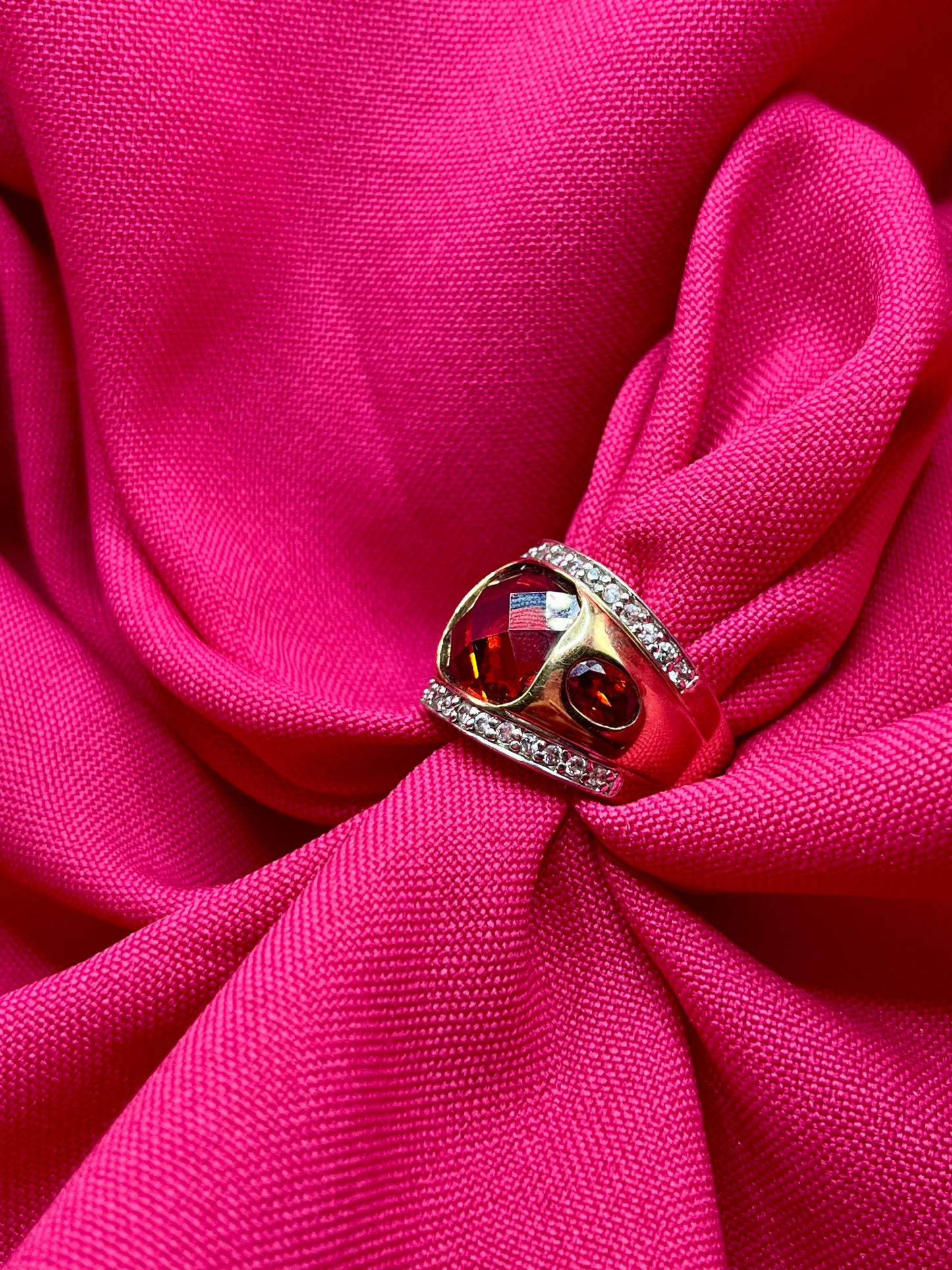 Red gold plated ring