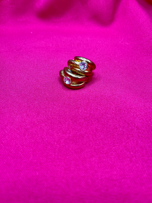 Hoop matte gold clips