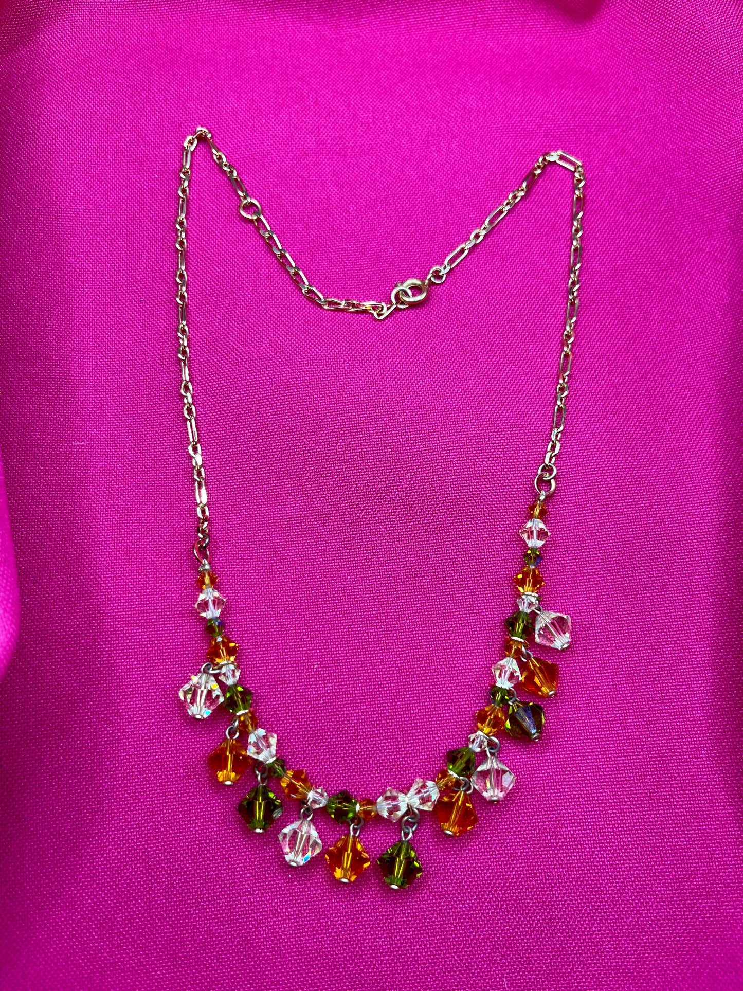 Mixed colors pearls necklace