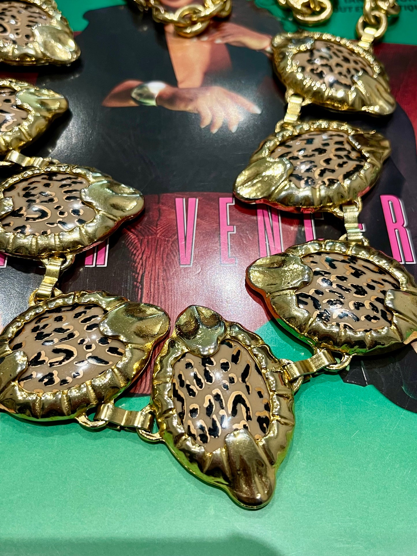 1980s leopard belt