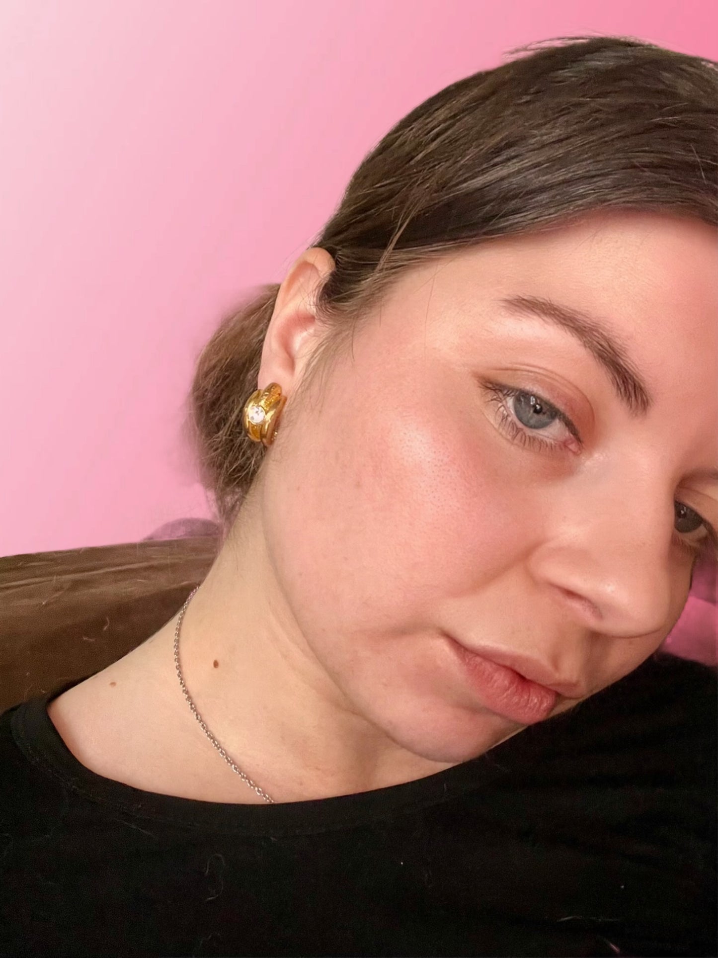 Hoop matte gold clips