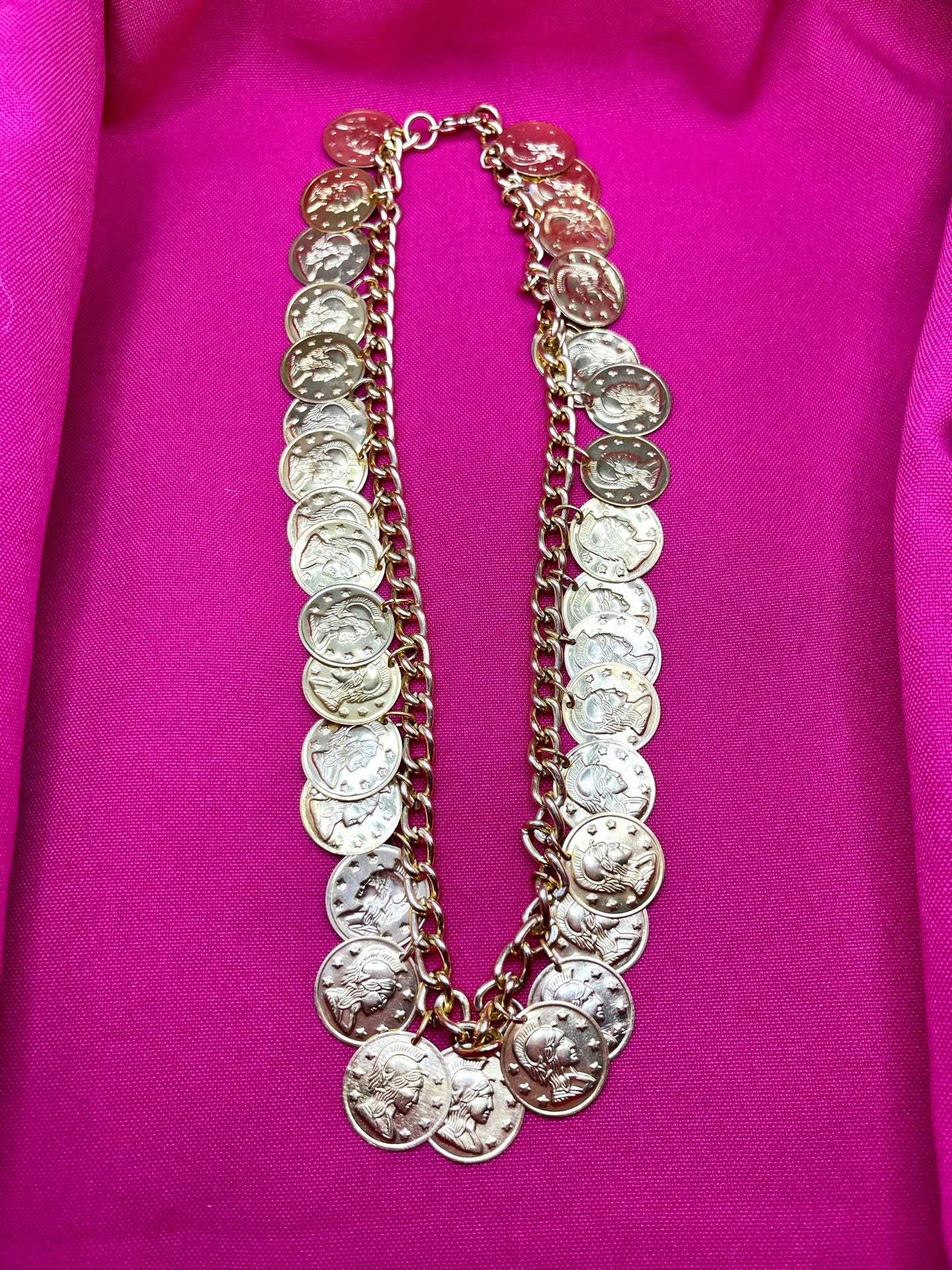 Gold charms necklace
