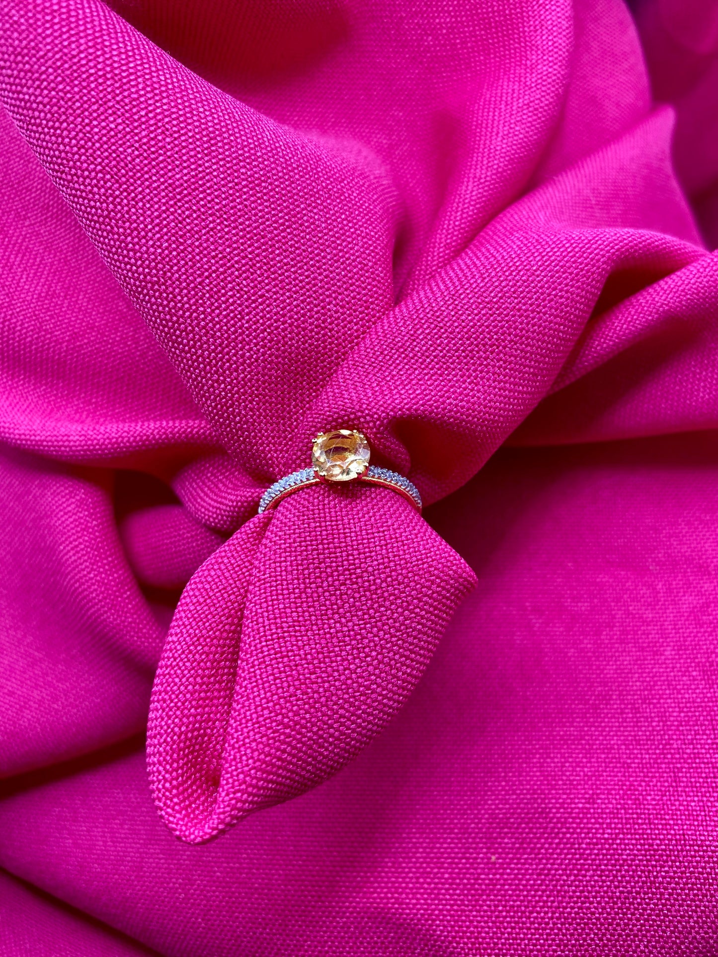 Citrine stone ring
