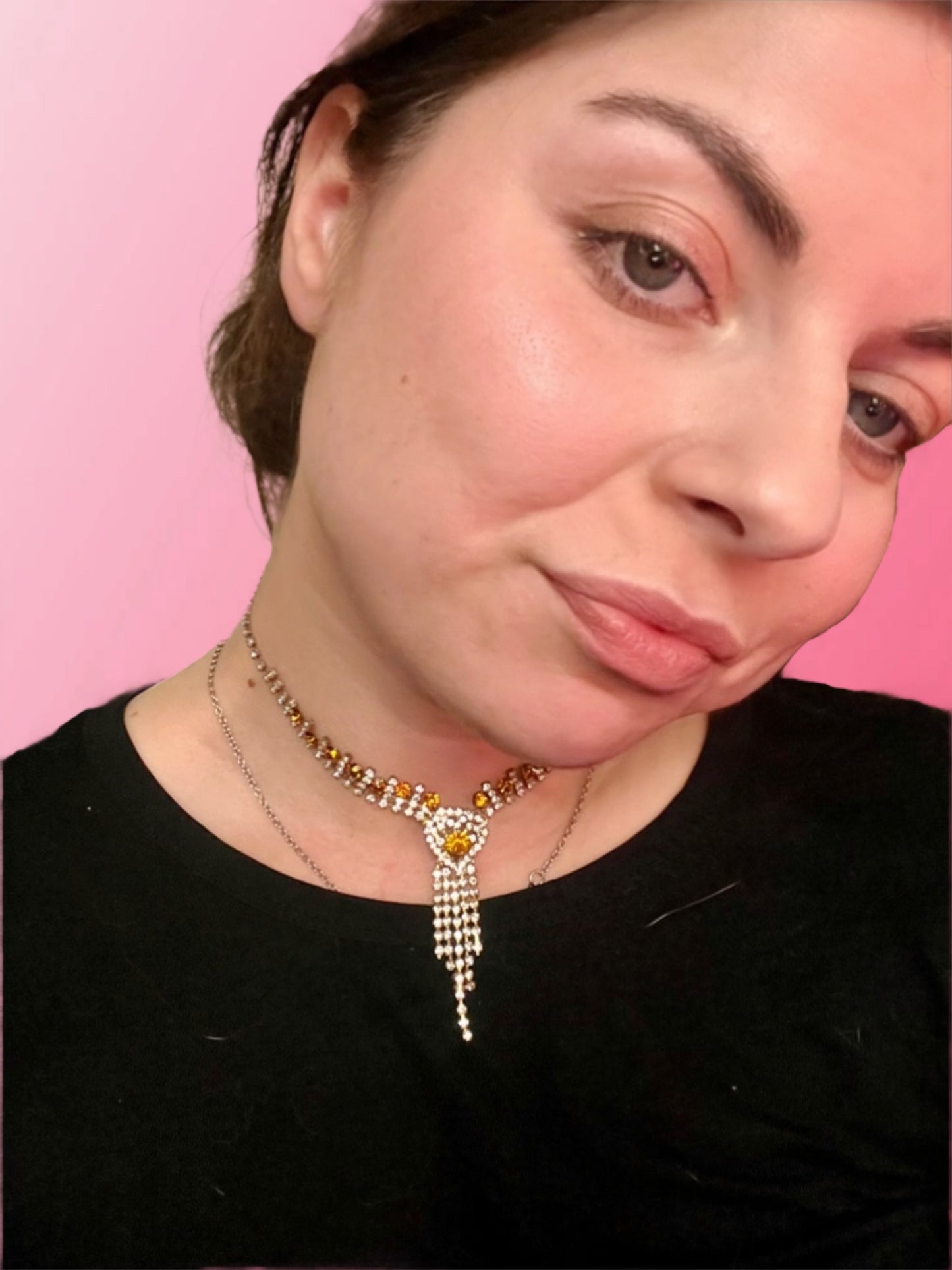 Rhinestone choker