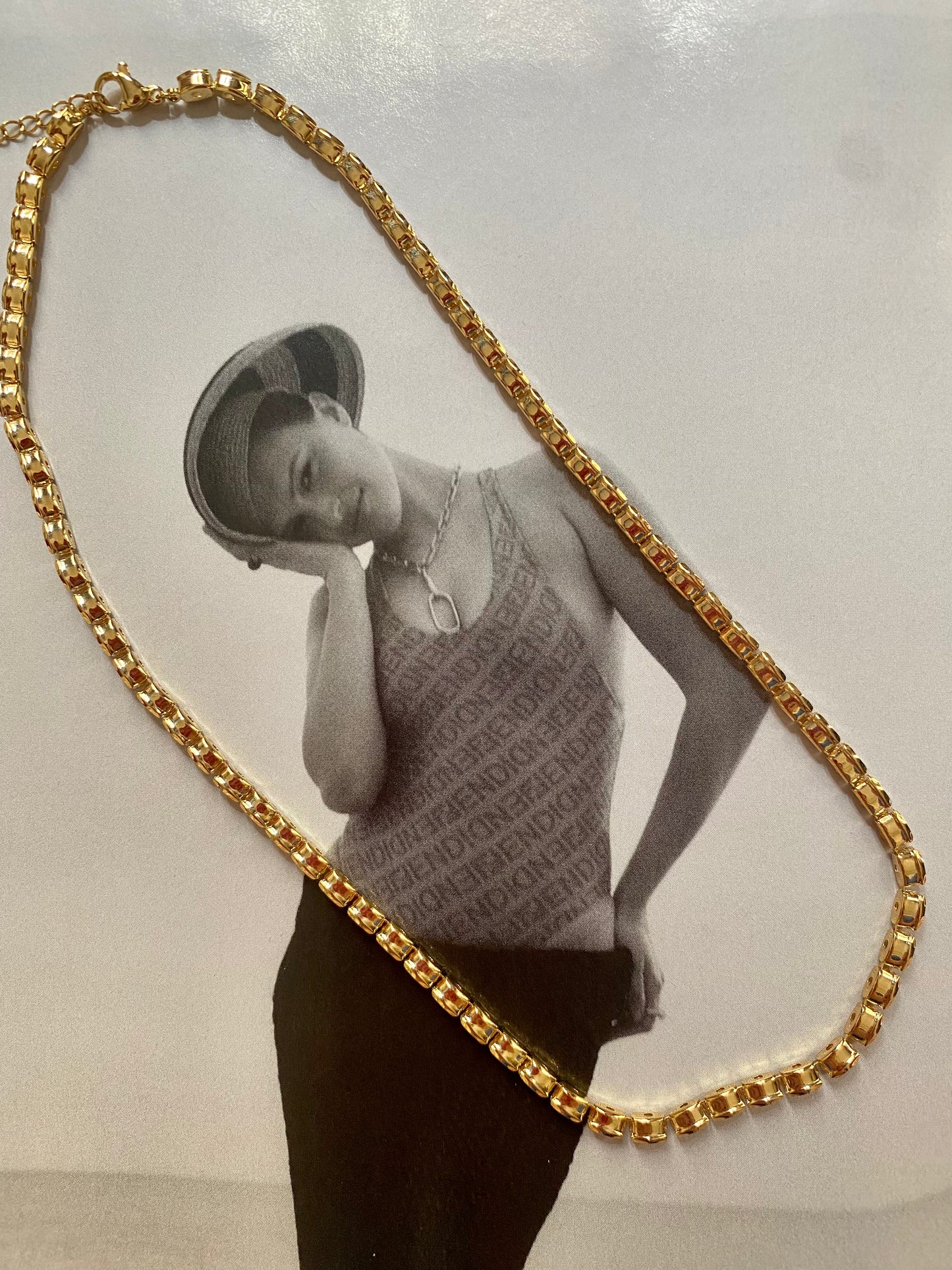 Collier cristaux blancs