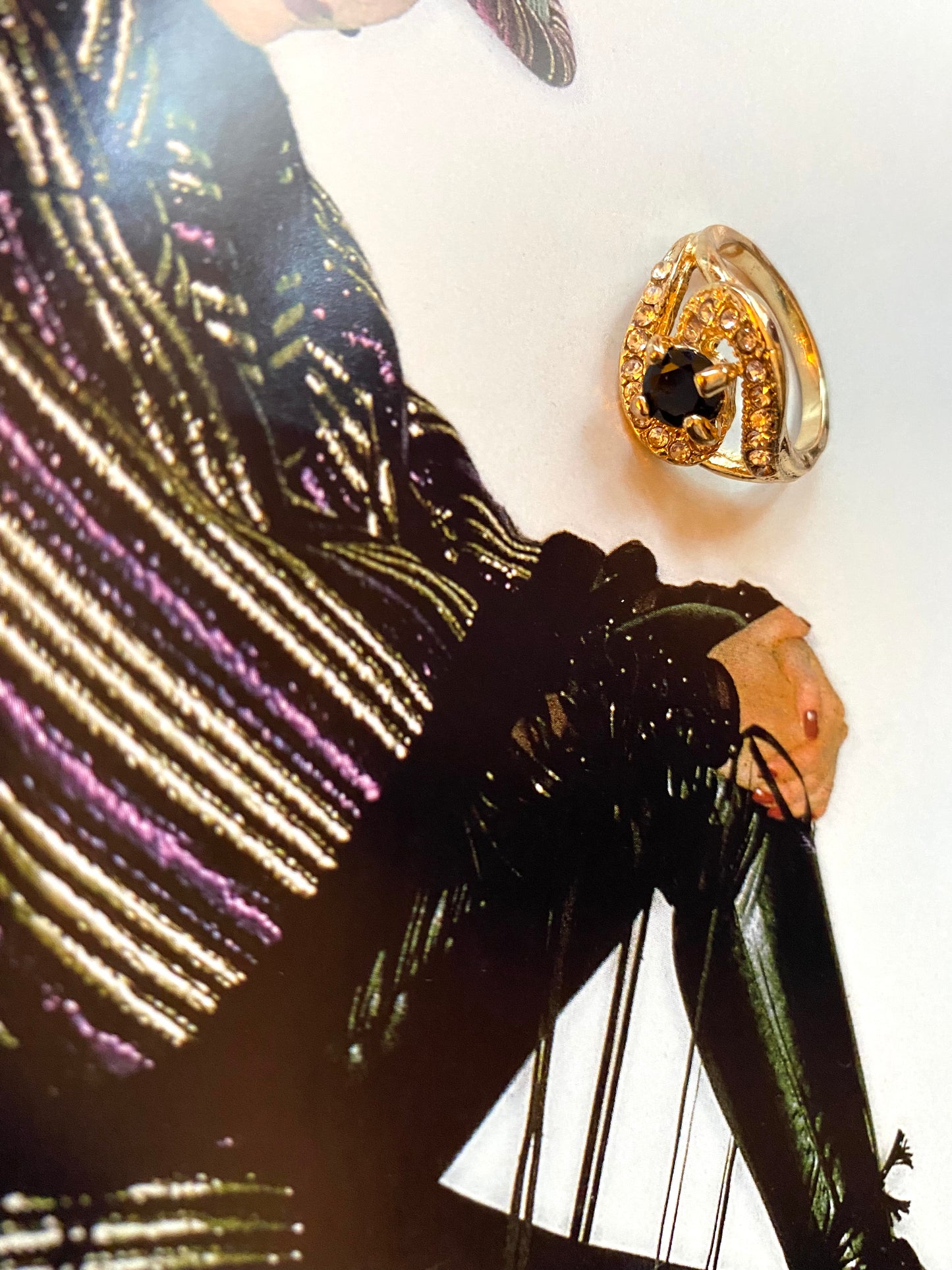 Bague cristal noir