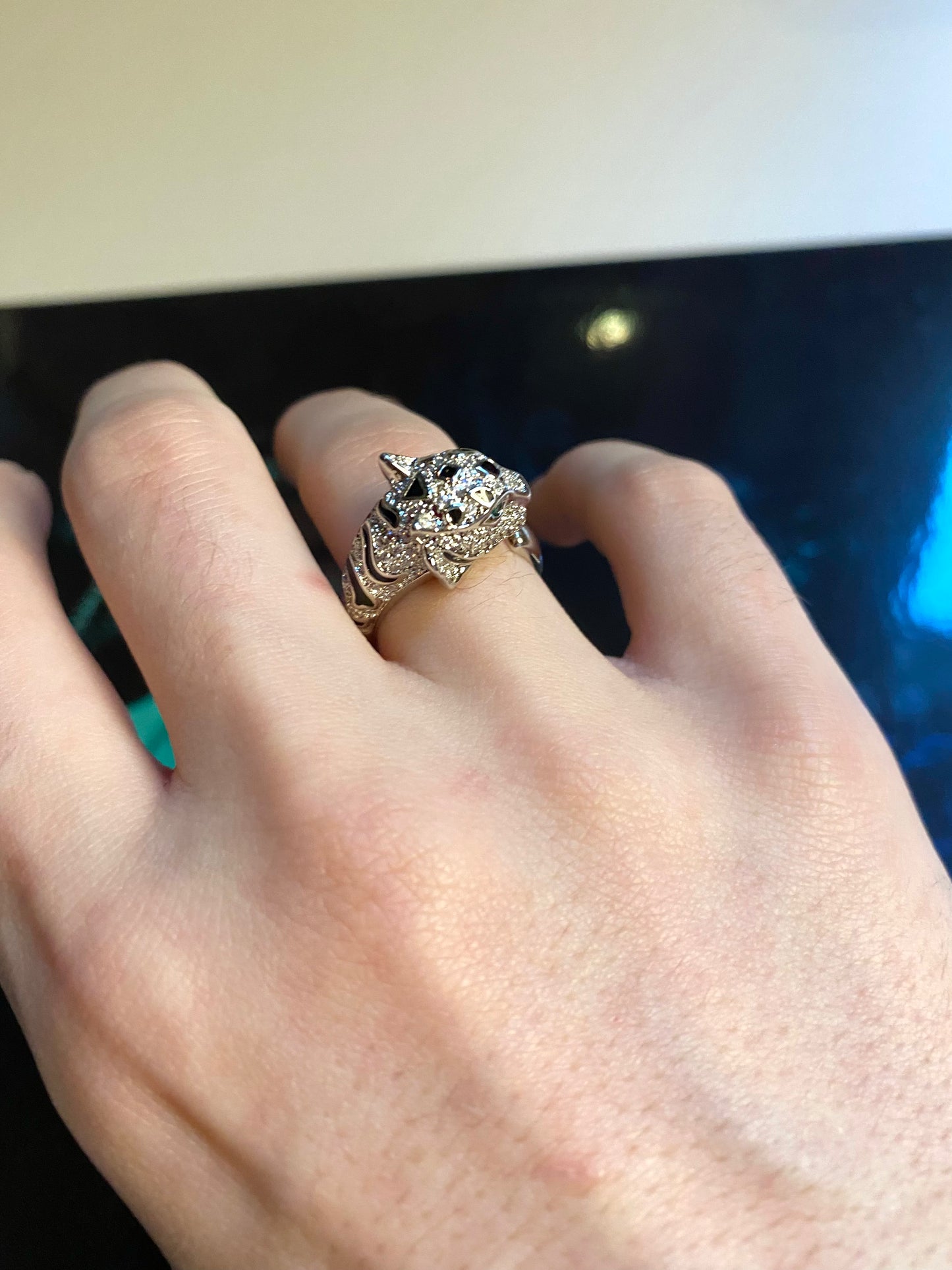 Leopard Silver ring