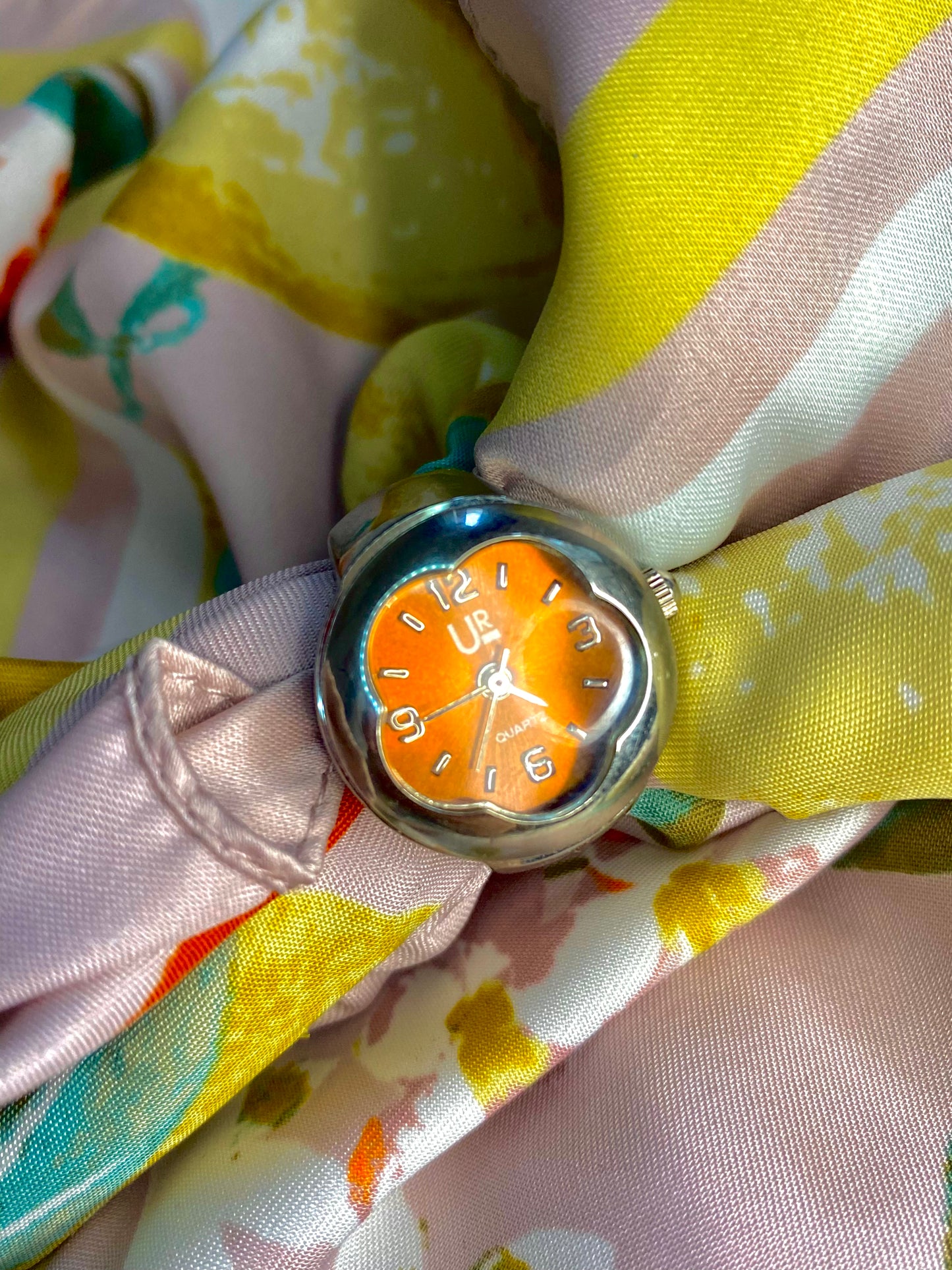 Orange watch ring