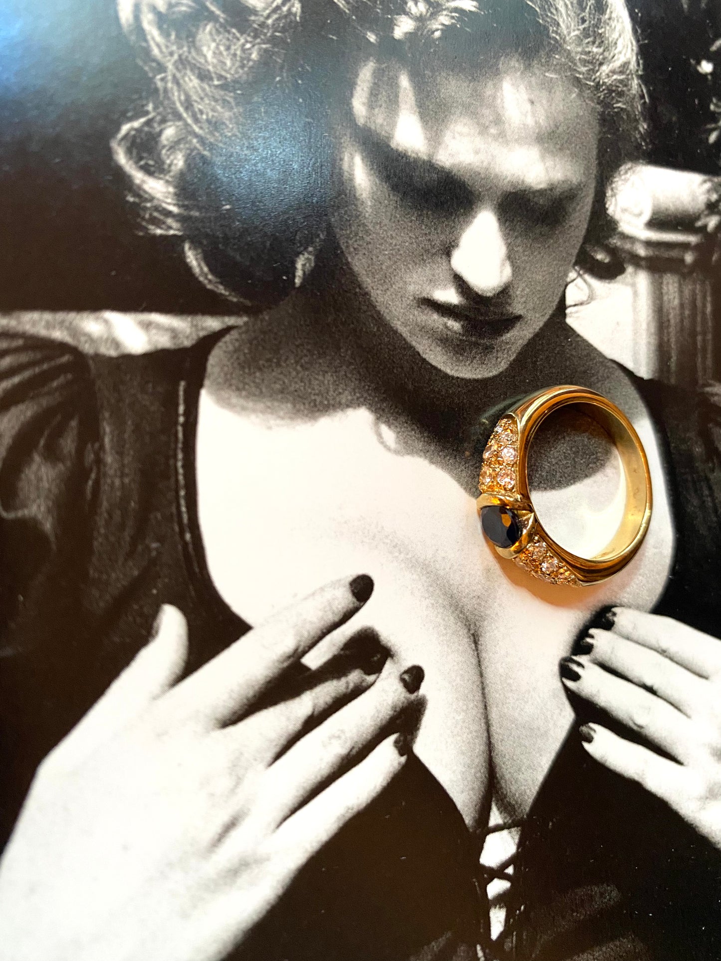 Midnight blue ring