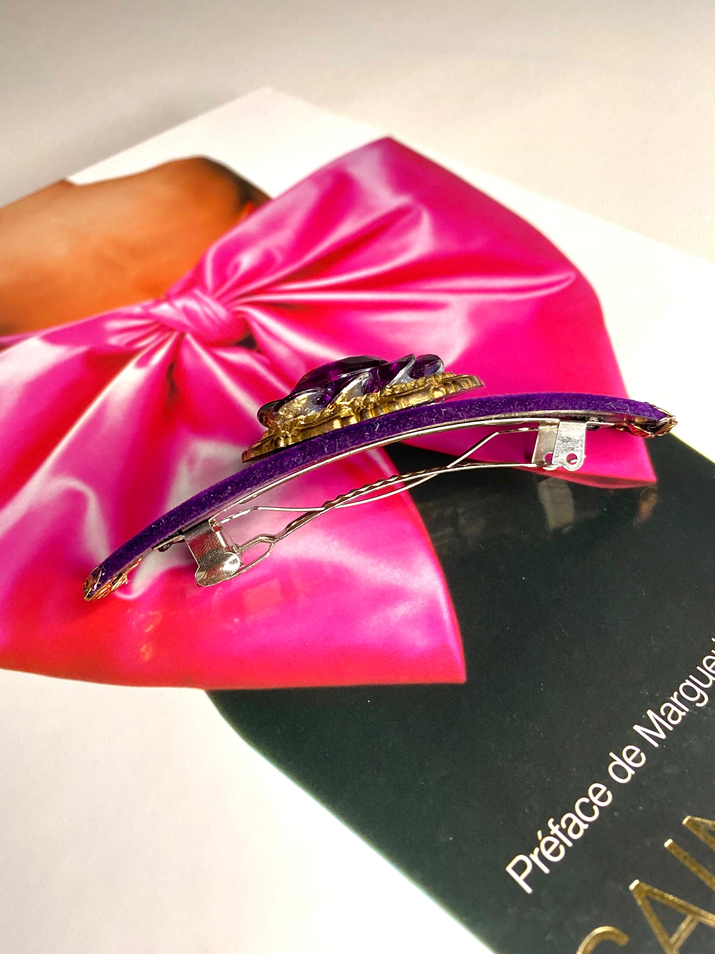 Velvet barrette
