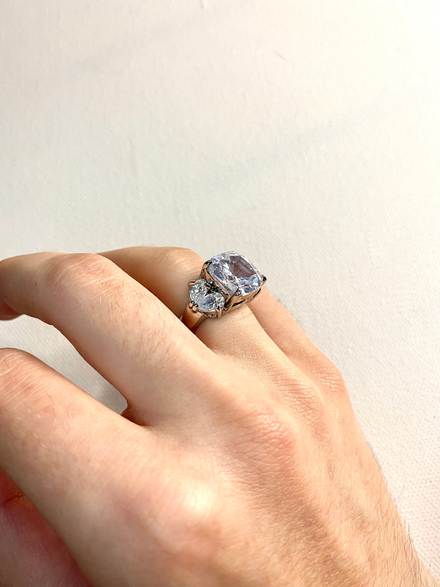White trilogy ring