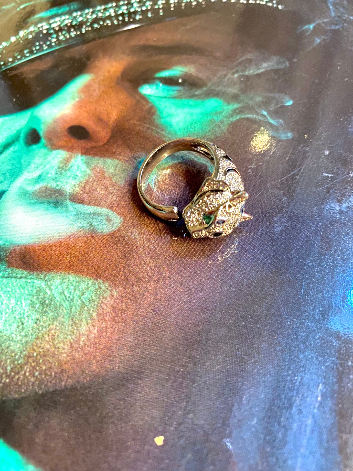 Leopard Silver ring
