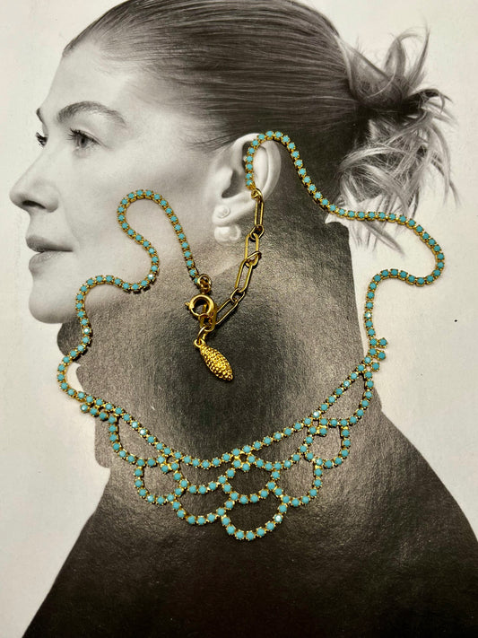 1920s turquoise necklace