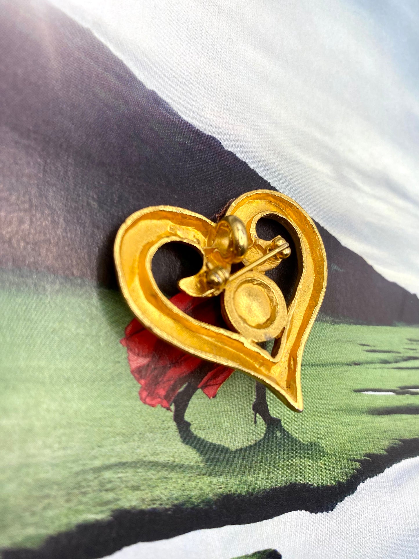 Heart pendant & brooch