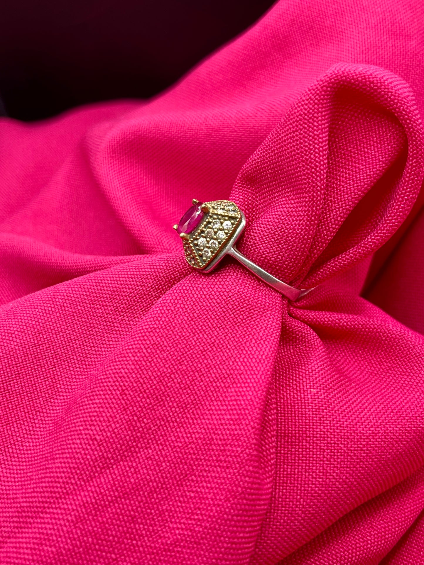 1960s pink tourmaline ring