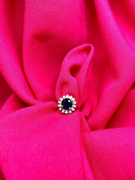 Blue flower ring