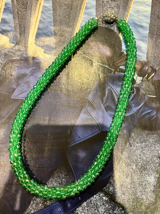 Green pearl necklace