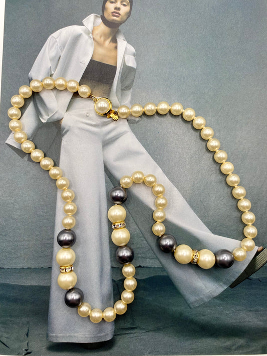 Bicolor pearls necklace