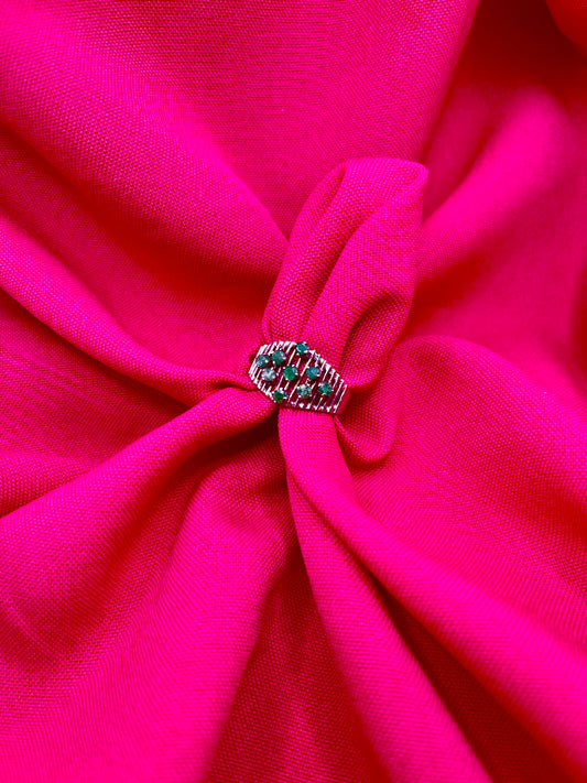 Jade silver ring