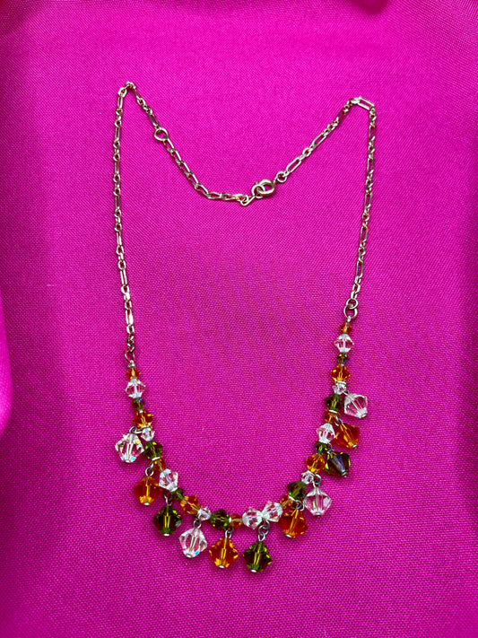 Mixed colors pearls necklace
