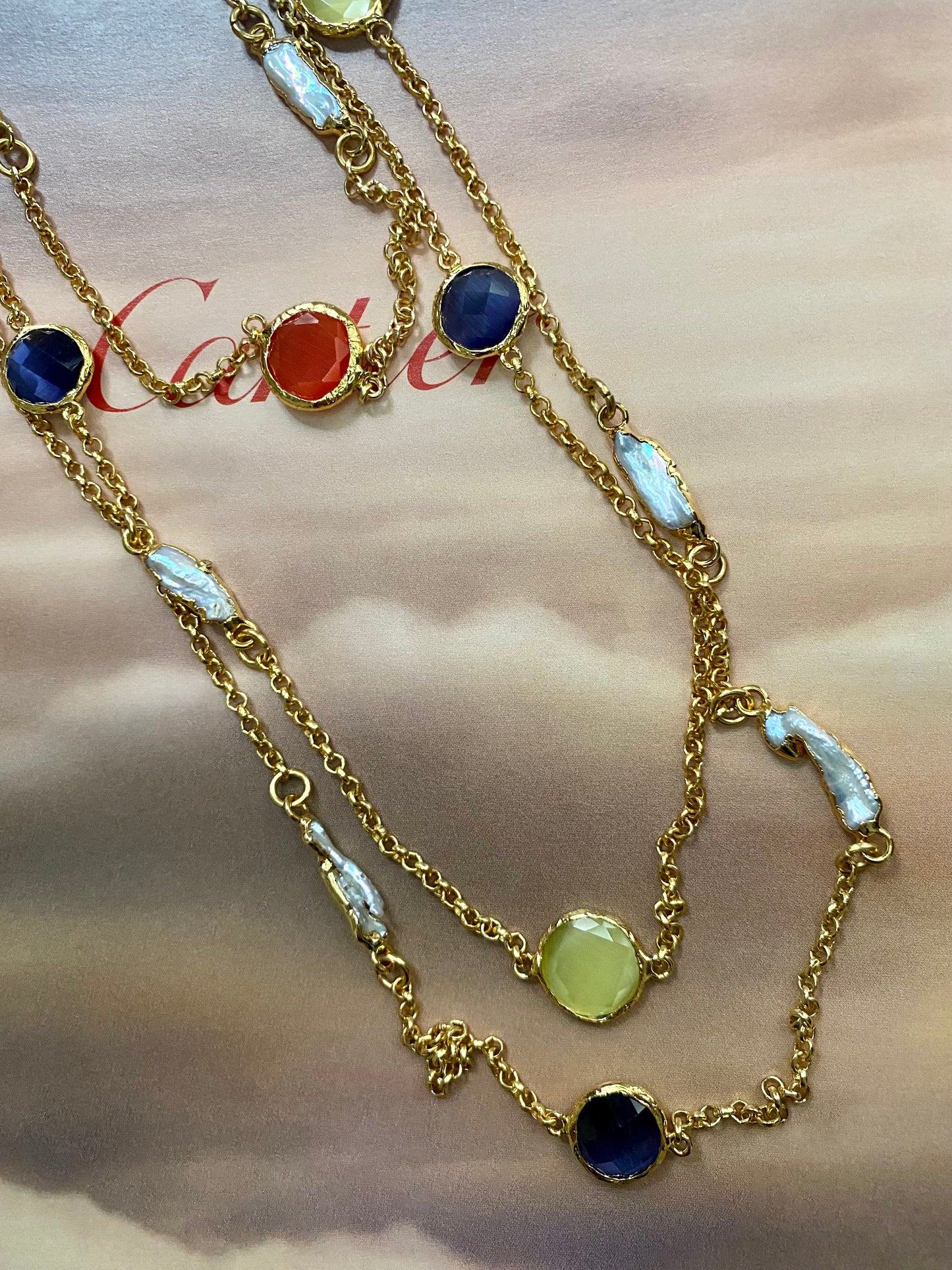 Multi stones necklace