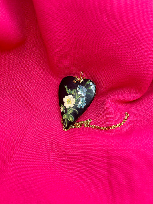 Wood painted necklace