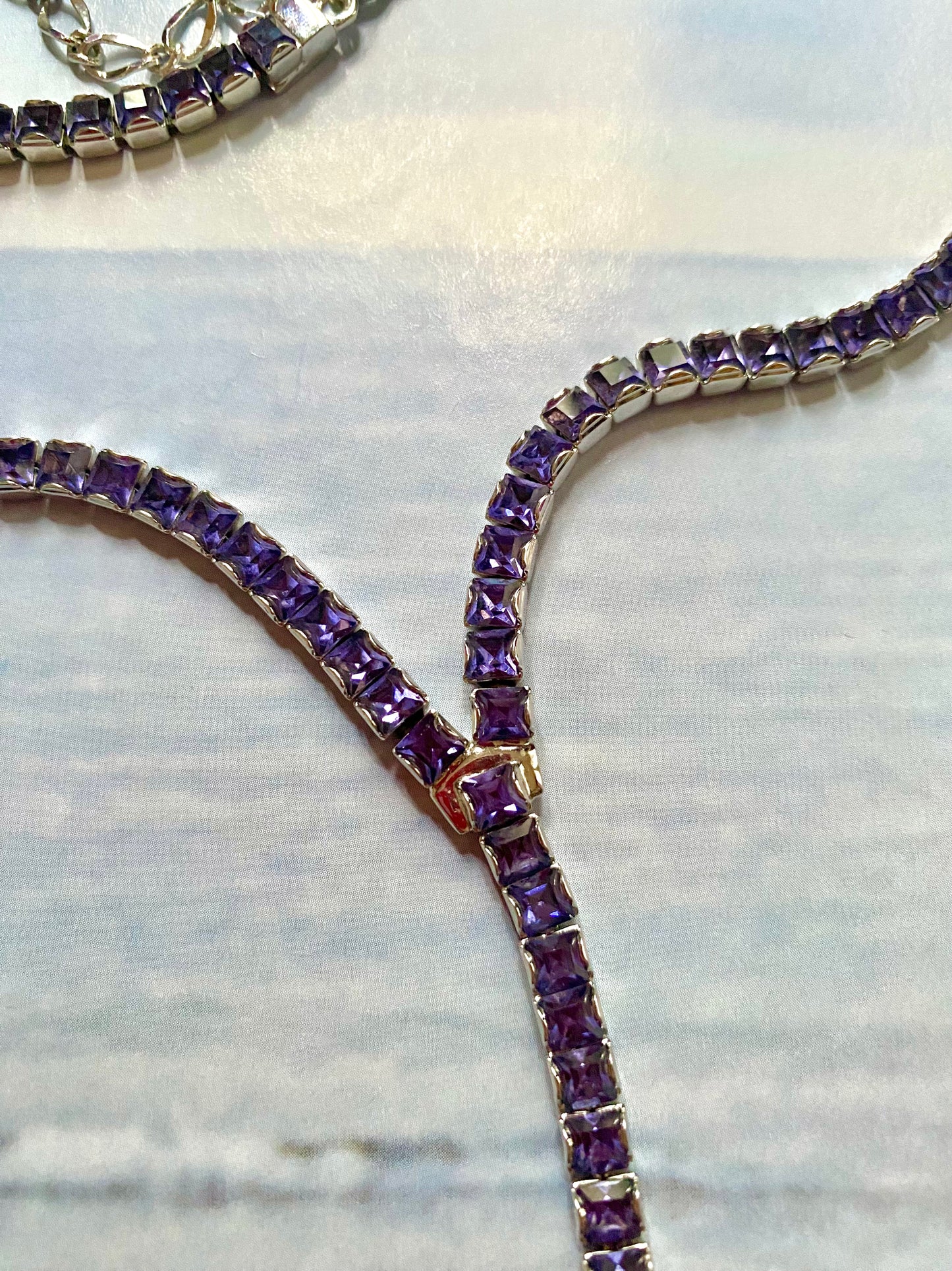 Purple Silver necklace