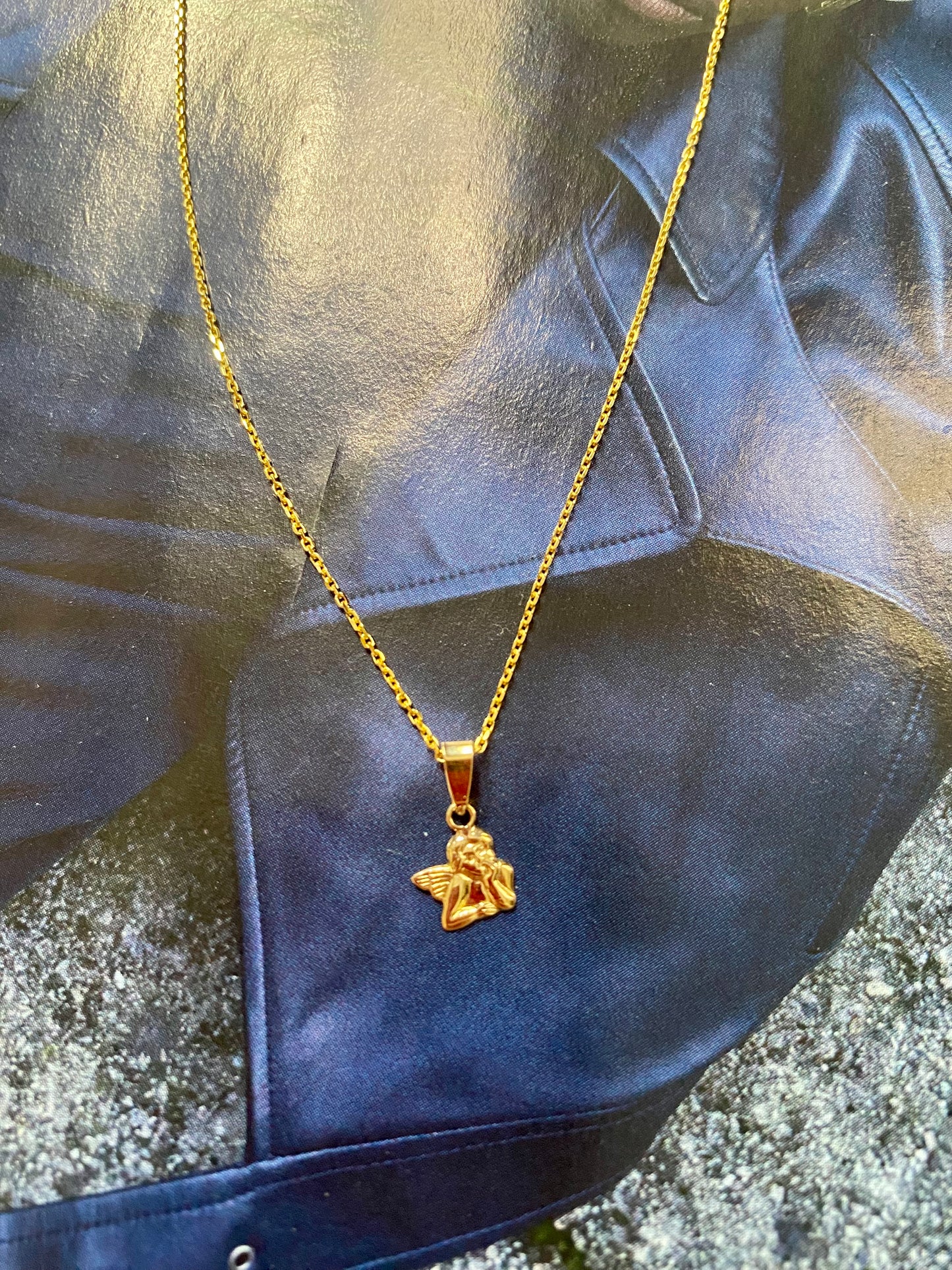 Angel gold necklace