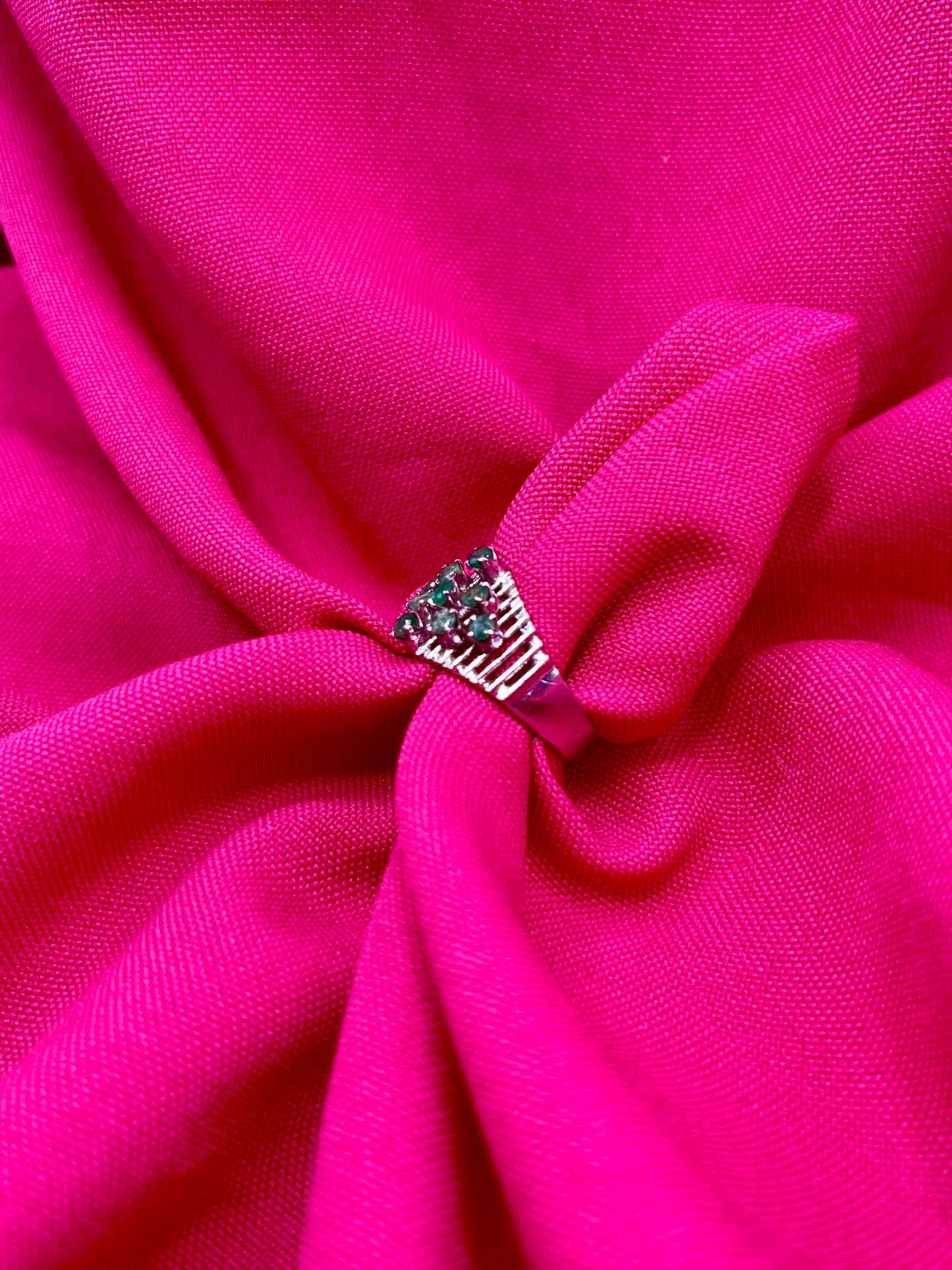 Jade silver ring