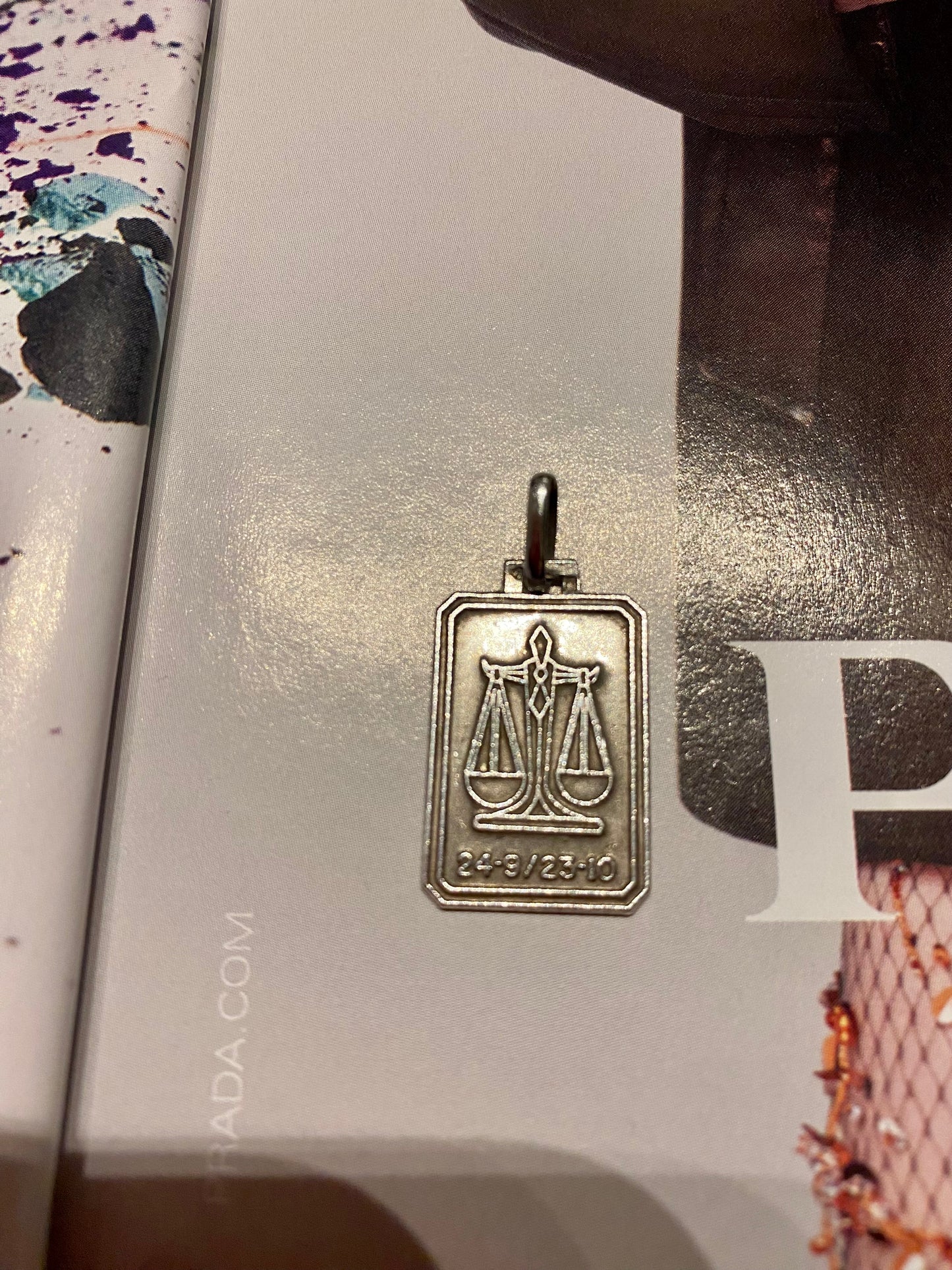 Libra zodiac pendant