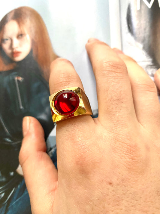 Red signet ring