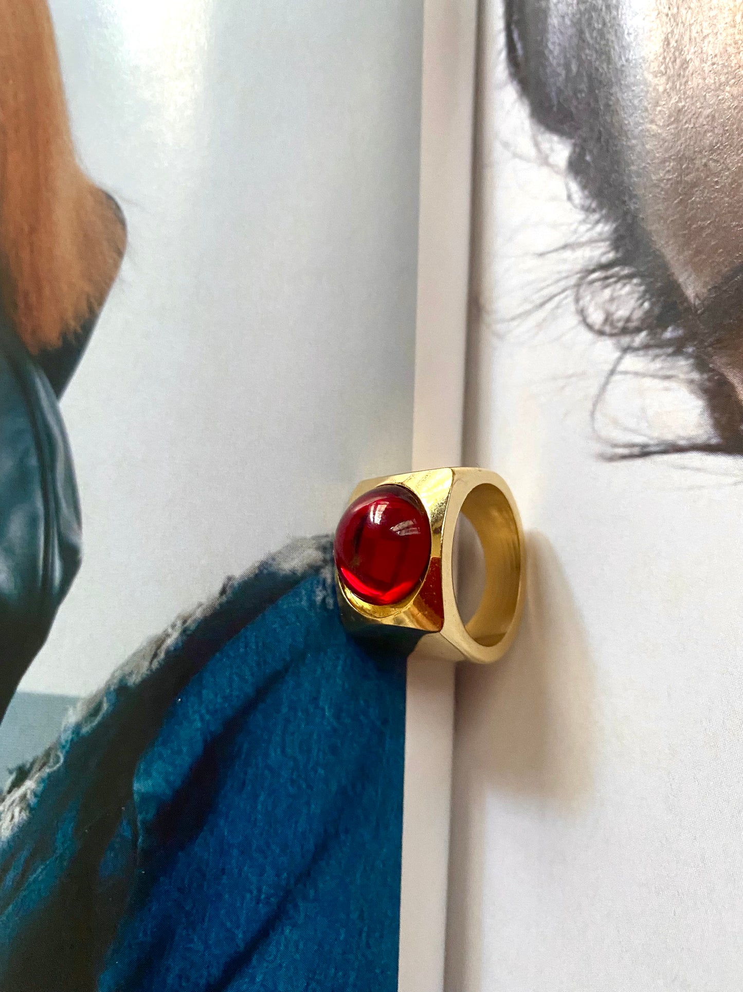 Red signet ring