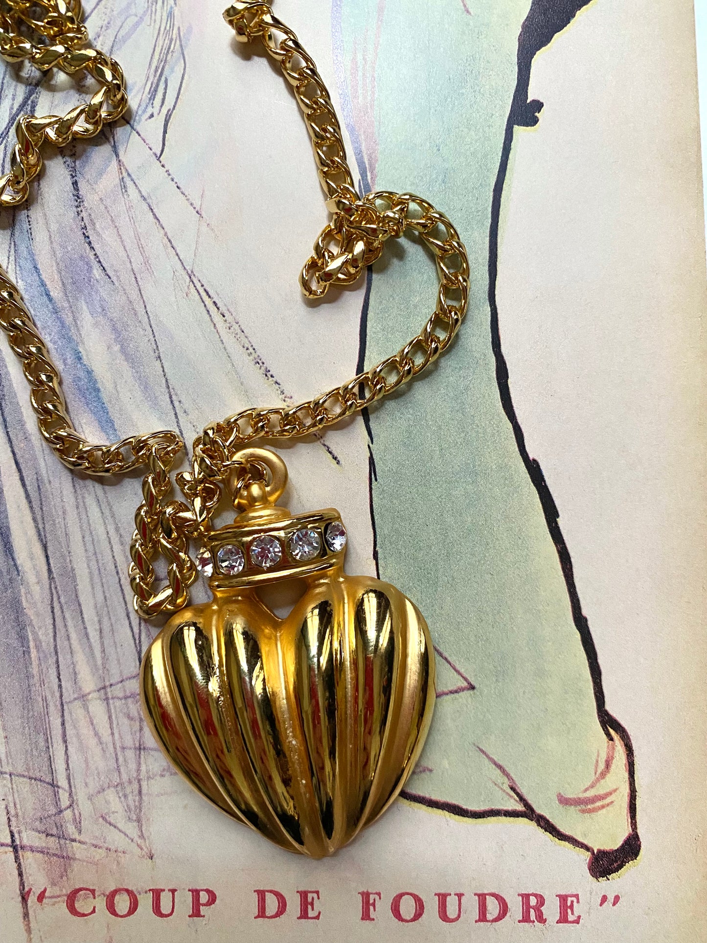 Collier coeur des années 80