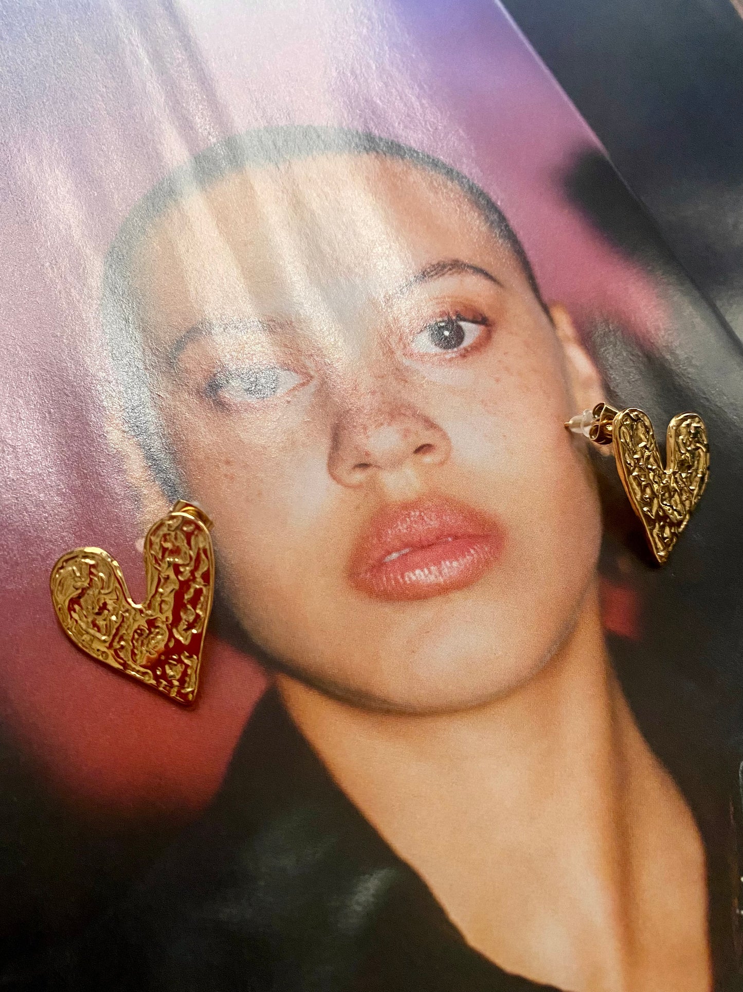 Boucles d’oreilles coeurs style YSL