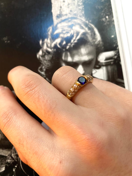 Midnight blue ring
